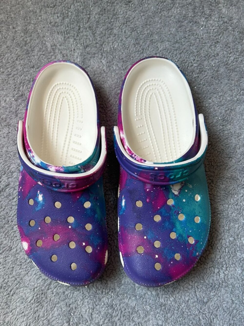 Like New Women's Galaxy Crocs - Size 10